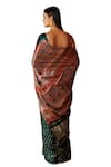 Buy_Geroo Jaipur_Green Modal Silk Printed Bandhani Pallu Saree With Unstitched Blouse Piece