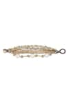 Shop_House Of Tuhina_Ivory Astral Enamelled Multi Layer Bracelet _at_Aza_Fashions