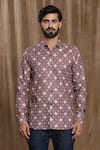 Arihant Rai Sinha_Multi Color Cotton Print Symmetric Motif Shirt _Online_at_Aza_Fashions