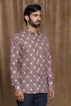 Buy_Arihant Rai Sinha_Multi Color Cotton Print Symmetric Motif Shirt _Online_at_Aza_Fashions