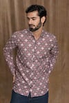 Shop_Arihant Rai Sinha_Multi Color Cotton Print Symmetric Motif Shirt _Online_at_Aza_Fashions