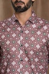 Arihant Rai Sinha_Multi Color Cotton Print Symmetric Motif Shirt _at_Aza_Fashions