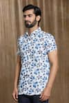 Arihant Rai Sinha_Multi Color Cotton Print Autumn Leaves Shirt _Online_at_Aza_Fashions