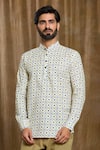 Buy_Arihant Rai Sinha_Multi Color Cotton Print Symmetric Full Sleeve Motif Shirt _Online_at_Aza_Fashions