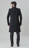 Shop Arihant Rai Sinha Black Cotton Cut Work, Stones Hand Embroidered Sherwani And Pant Set at Aza Fashions Shop_Arihant Rai Sinha_Black Cotton Cut Work, Stones Hand Embroidered Sherwani And Pant Set_at_Aza_Fashions