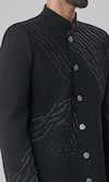Buy Arihant Rai Sinha Black Cotton Cut Work, Stones Hand Embroidered Sherwani And Pant Set Online at Aza Fashions Buy_Arihant Rai Sinha_Black Cotton Cut Work, Stones Hand Embroidered Sherwani And Pant Set_Online_at_Aza_Fashions