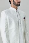 Shop_Arihant Rai Sinha_White Sherwani And Kurta Silk Blend Embroidered Thread & Set _Online_at_Aza_Fashions