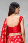 Buy_Samyukta Singhania_Red Uppada Silk Print Butterfly Punch Saree _Online_at_Aza_Fashions