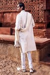 Buy_MATSYA_Ivory Chanderi Embroidery Kachi Dori Kora Nawab Kurta With Churidar 