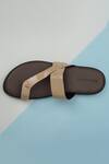 Shop_Ankit V Kapoor_Beige Split Toe Sandals_at_Aza_Fashions