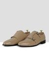 Shop_Ankit V Kapoor_Beige Stitchline Thread Double Strap Monks _at_Aza_Fashions