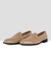Shop_Ankit V Kapoor_Beige Cutwork Penny Loafers _at_Aza_Fashions