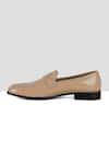 Ankit V Kapoor_Beige Cutwork Penny Loafers _Online_at_Aza_Fashions