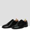 Shop_Ankit V Kapoor_Black Brogue Pattern Shoes _at_Aza_Fashions