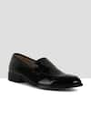 Buy_Ankit V Kapoor_Black Almond Toe Penny Loafers _at_Aza_Fashions