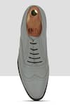 Buy_Ankit V Kapoor_Grey Brogue Cutwork Pattern Shoes _Online_at_Aza_Fashions