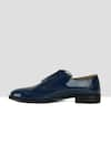 Ankit V Kapoor_Blue Brogue Cutwork Shoes _Online_at_Aza_Fashions