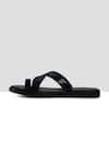 Ankit V Kapoor_Blue Criss Cross Sandals _Online_at_Aza_Fashions