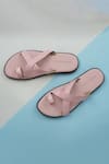 Buy_Ankit V Kapoor_Pink Solid Criss Cross Sandals_at_Aza_Fashions