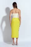 Shop_neetiandmudita_Ivory Crepe Rhinestone Scoop Neck Shoulder Strap Corset With Skirt_at_Aza_Fashions