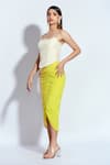 Buy_neetiandmudita_Ivory Crepe Rhinestone Scoop Neck Shoulder Strap Corset With Skirt_Online_at_Aza_Fashions