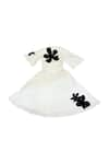 Buy_Ka-Sha_Off White Kala Cotton Applique V-neck Floma Dress _Online_at_Aza_Fashions