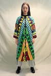 Buy_Ka-Sha_Multi Color Cotton Applique Carnival High Round Neck Appy Jacket _at_Aza_Fashions