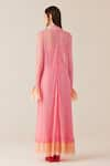 Shop_TheRealB_Pink Viscose Lace Embroidered Floral High Collar Maxi Dress _Online_at_Aza_Fashions