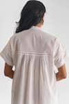 Buy_Mushio_White Georgette Tissue Lace Inserts Mandarin Collar Abhilasha Tunic 