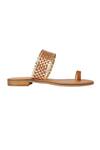 Buy_Nine By Janine_Brown Lace Strap Leather Sandals_Online_at_Aza_Fashions