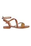 Buy_Nine By Janine_Brown Criss-cross Strap Leopard Bow Sandals _Online_at_Aza_Fashions