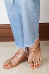 Buy_Nine By Janine_Brown Braided Strap Octavia Kolhapuri Sandals_at_Aza_Fashions