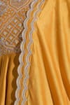 Buy_JAYANTI REDDY_Yellow Chanderi Embroidered Scalloped Double Border Dupatta _Online_at_Aza_Fashions