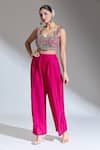 Buy_Jayanti Reddy_Pink Solid Palazzo _at_Aza_Fashions