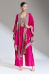 Shop_Jayanti Reddy_Pink Solid Palazzo _at_Aza_Fashions