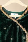 CUTE COUTURE_Green Velvet Embroidered Sequin Anarkali And Pant Set _at_Aza_Fashions