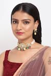 Buy_Ruby Raang_Multi Color Kundan Stone Embellished Maharani Choker Set _at_Aza_Fashions