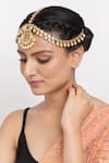 Buy_Ruby Raang_Gold Plated Kundan Embellished Mathapatti _at_Aza_Fashions