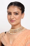 Buy_Ruby Raang_Gold Plated Kundan Embellished Choker _at_Aza_Fashions