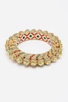 Ruby Raang_Multi Color Stone Bead Embellished Bangle _Online_at_Aza_Fashions