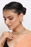 Buy_Ruby Raang_Gold Plated Kundan Embellished Choker Set _at_Aza_Fashions