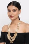 Buy_Ruby Raang_Gold Plated Kundan Embellished Layered Necklace _at_Aza_Fashions