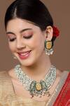 Buy_Dugran By Dugristyle_Green Bird Carved Necklace _at_Aza_Fashions