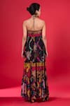 Shop_Siddhartha Bansal_Multi Color Pure Cepe Printed Floral Halter Neck Dress_at_Aza_Fashions