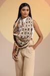 Buy_Dusala_Multi Color Embroidery Tara Mandala Pattern Scarf _at_Aza_Fashions