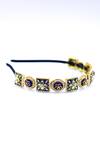 Foot Fuel Blue Crystals, Beads, Brooches Geometric Carved Hairband Online at Aza Fashions Foot Fuel_Blue Crystals, Beads, Brooches Geometric Carved Hairband _Online_at_Aza_Fashions
