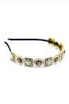 Buy Foot Fuel Blue Crystals, Beads, Brooches Geometric Carved Hairband Online at Aza Fashions Buy_Foot Fuel_Blue Crystals, Beads, Brooches Geometric Carved Hairband _Online_at_Aza_Fashions