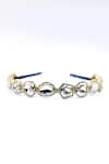 Shop Foot Fuel Gold Crystals, Beads, Brooches Geometric Carved Embellished Hairband at Aza Fashions Shop_Foot Fuel_Gold Crystals, Beads, Brooches Geometric Carved Embellished Hairband _at_Aza_Fashions