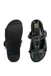 Shop_Heel Your Sole_Black Quad Studs Emebllished Sliders _at_Aza_Fashions