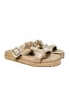 Buy_Heel Your Sole_Beige Quad Studs Sliders _at_Aza_Fashions